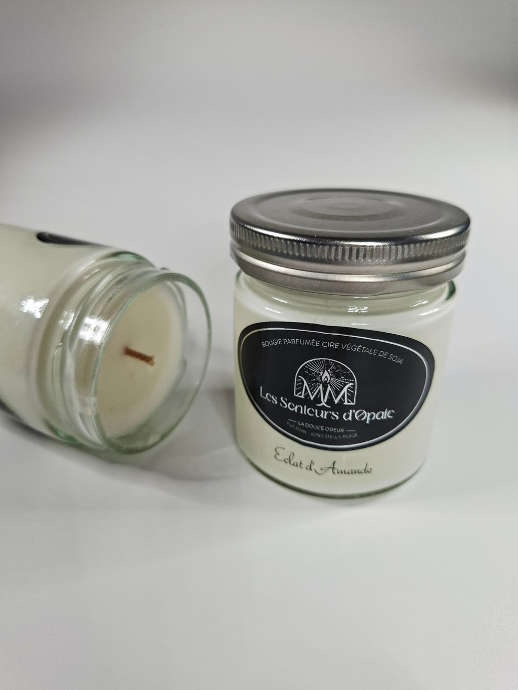 Bougie parfumée ECLAT D'AMANDE cire végétale soja, 150gr