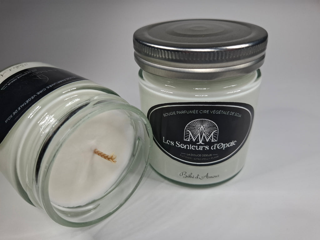 Bougie Parfumée Bébé d'amour, Cire végétale de Soja, 150gr
