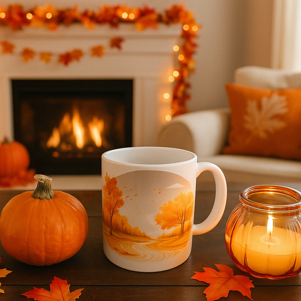 Mug en céramique - Modèle Paysage Doré