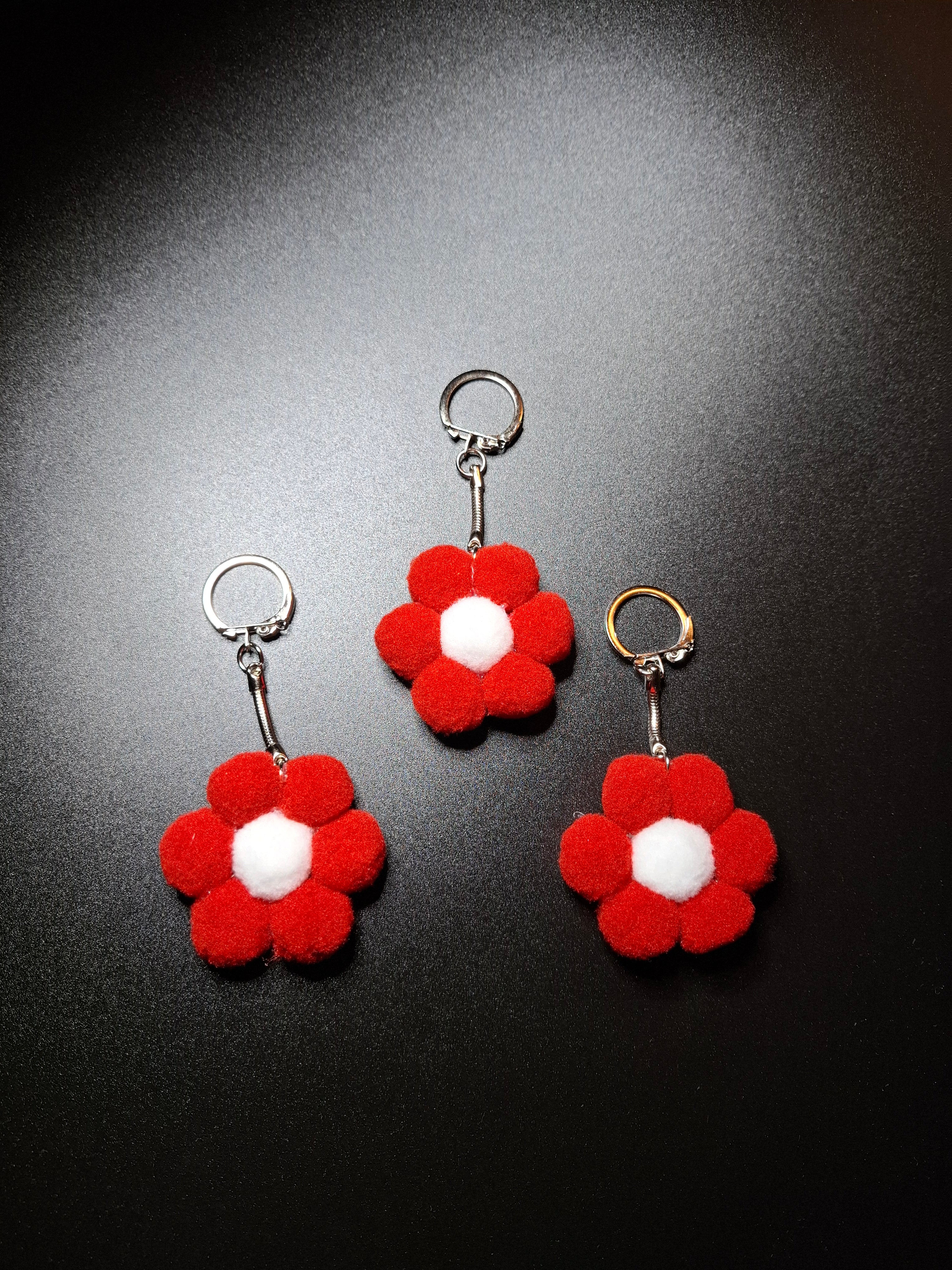 Porte-Clefs - Modèle Pétale Ecarlate