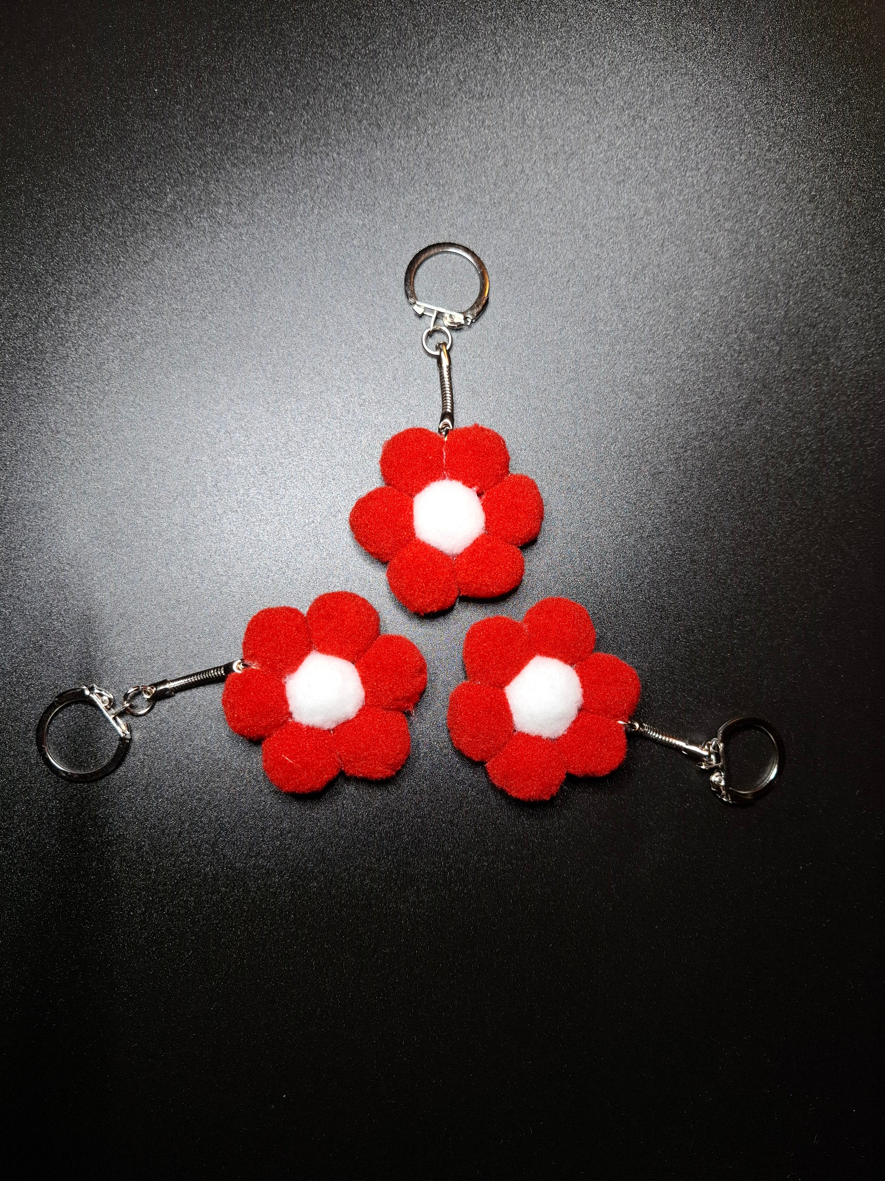 Porte-Clefs - Modèle Pétale Ecarlate